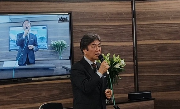 入社式（社長祝辞）